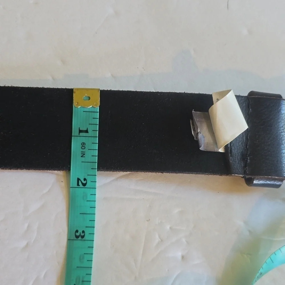 American Eagle Dark Brown Premium Leather Belt Silver Buckle New! Sz.30